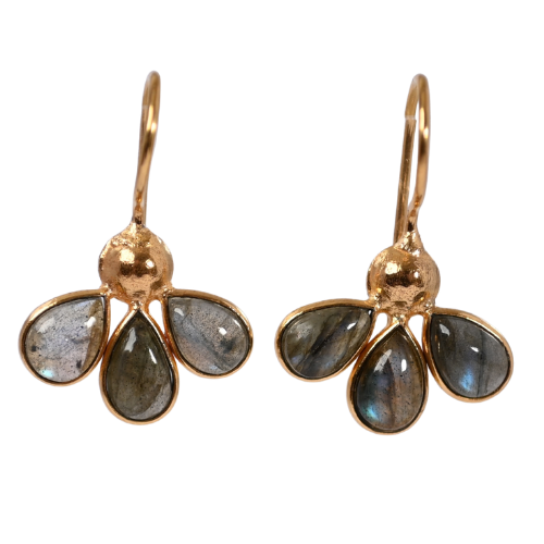 Euro Gold Gemstone Hoops A263p.19. small version