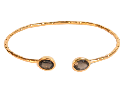 Euro Gold cuff bangle with gems- A21