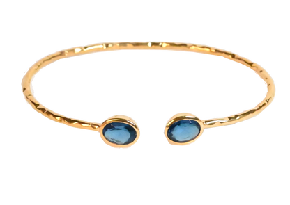 Euro Gold cuff bangle with gems- A21