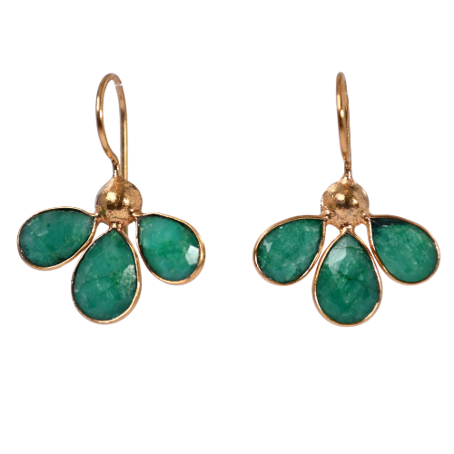 Euro Gold Gemstone Hoops A263p.19. small version