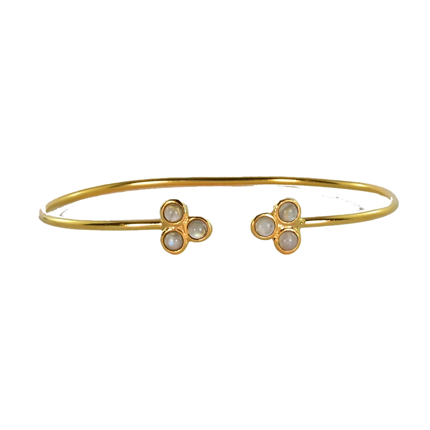 Euro Gold cuff bangle with gems- A66