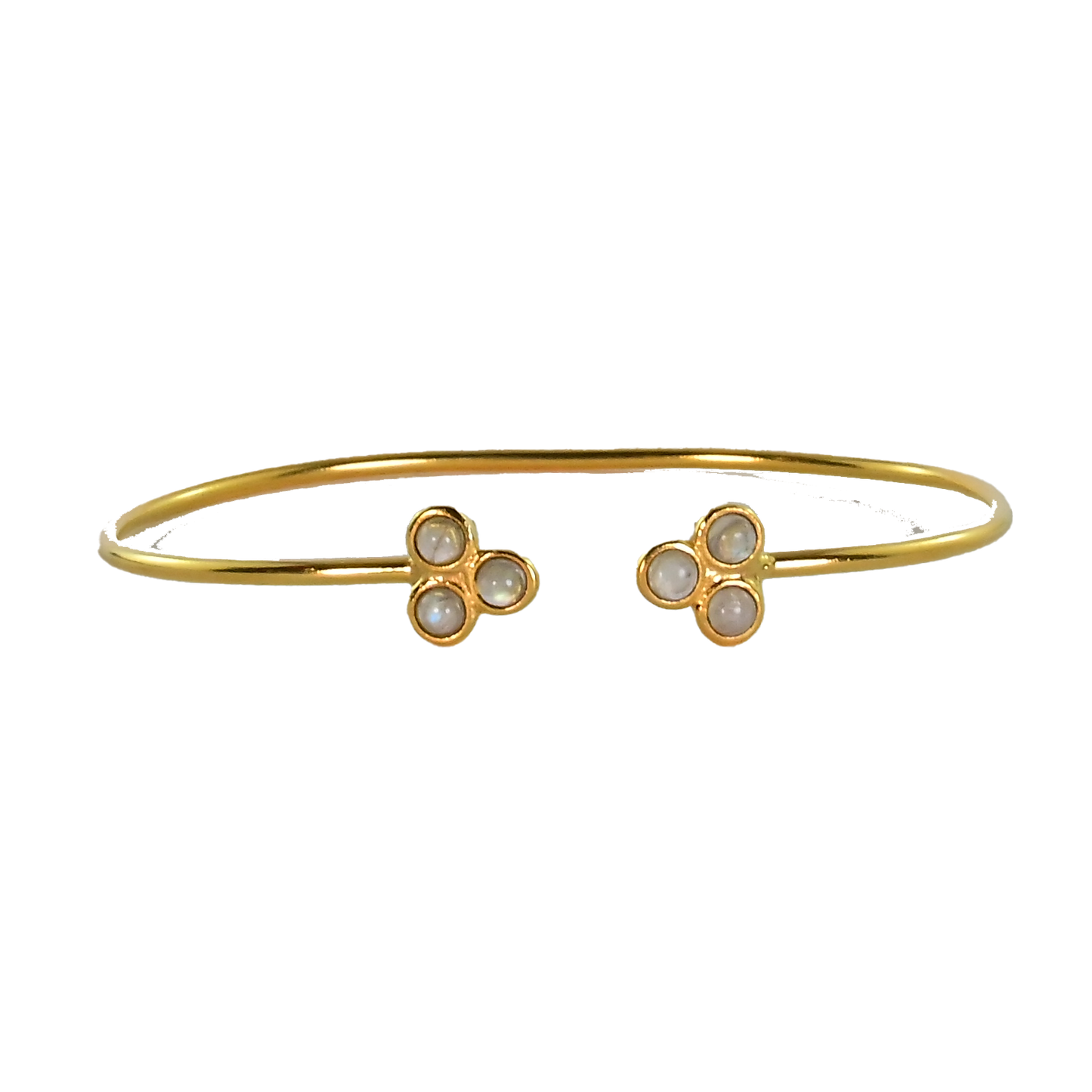 Euro Gold cuff bangle with gems- A66