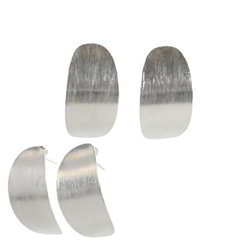 Euro  Silver Wash Earrings C450
