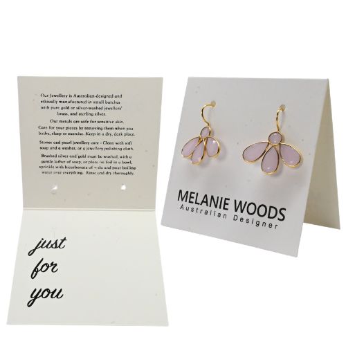 NEW White cards with earring holes available in May