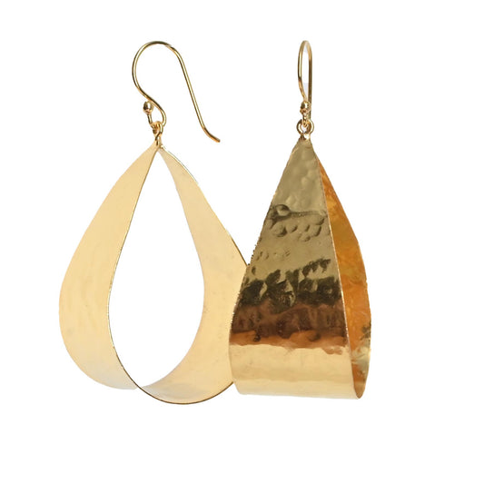 Euro Gold Wide Hoop Earrings B17a