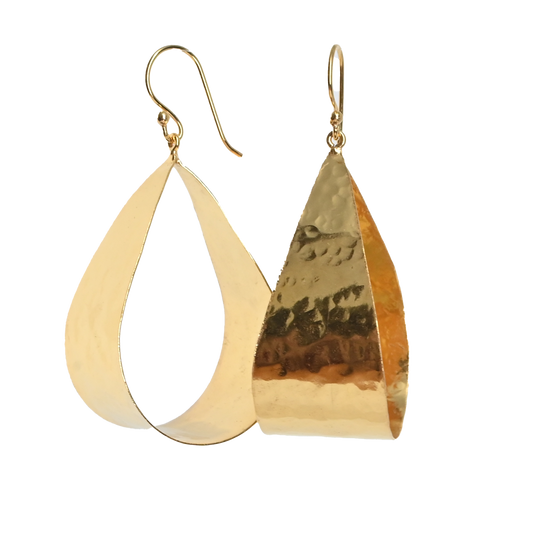 Euro Gold Wide Hoop Earrings B17a