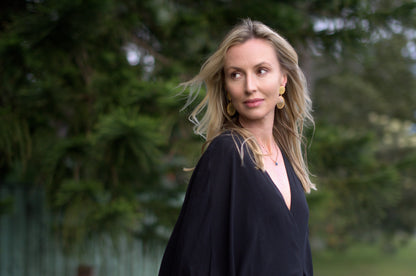 Euro Gold Double Jali Stud Earrings B35