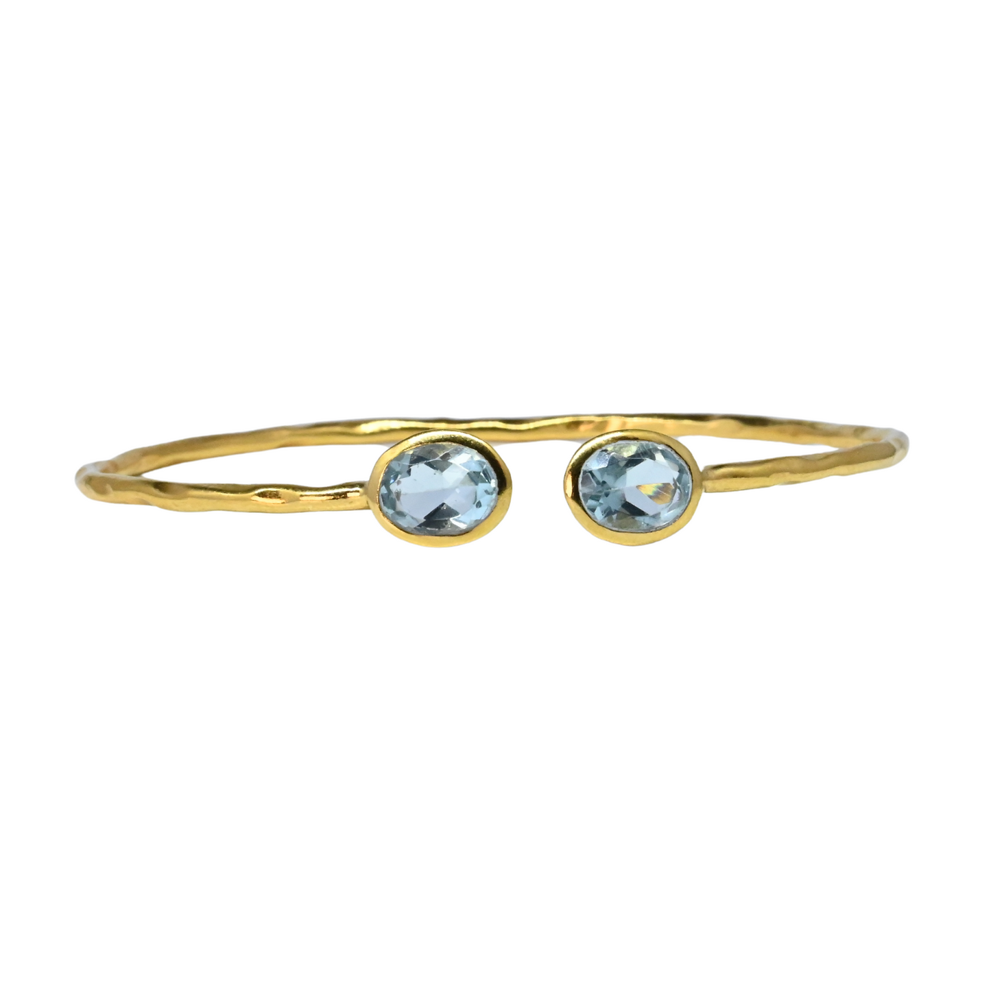 Euro Gold cuff bangle with gems- A21