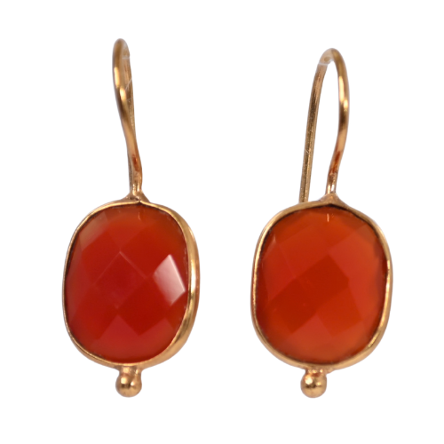 Euro Gold Gemstone Earring A356