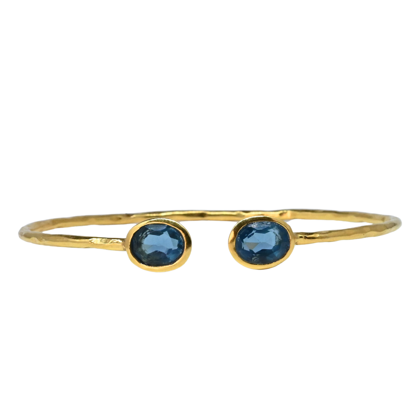 Euro Gold cuff bangle with gems- A21