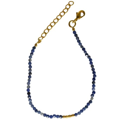 Euro gold feature on a Gemstone Bracelet A1GB