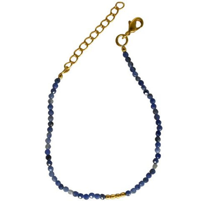 Euro gold feature on a Gemstone Bracelet A1GB