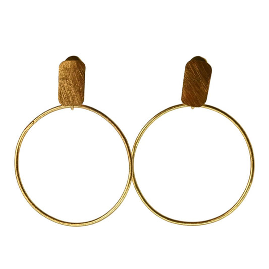 Euro Gold Stud Earrings B266