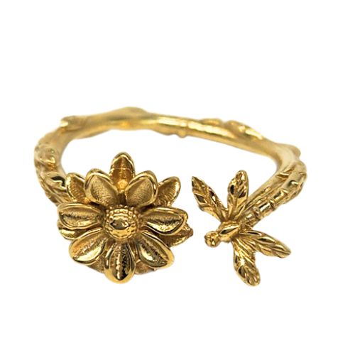 Rococo Dragon Flower RB21 Open sized ring