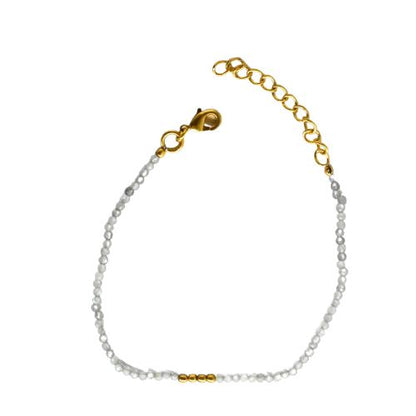 Euro gold feature on a Gemstone Bracelet A1GB