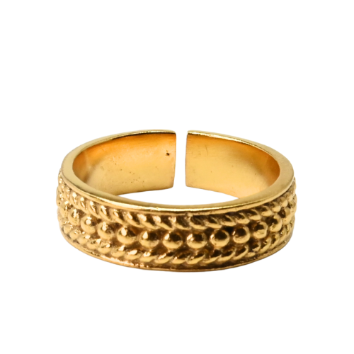 Euro Gold Cuff Ring Open size A59