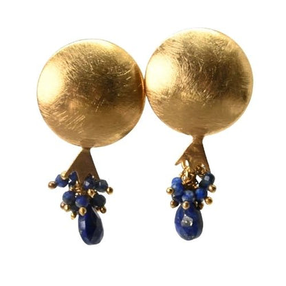 Euro Gold Gemstone Earrings- A320