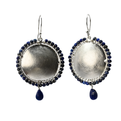 Euro Silver Gemstone Stud Earrings - C324