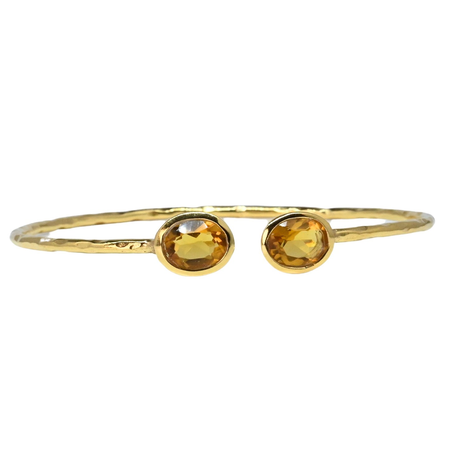 Euro Gold cuff bangle with gems- A21