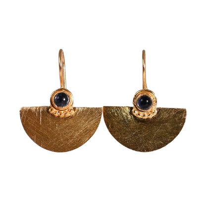 Euro Gold Fan Drop Earrings A26E Picollo