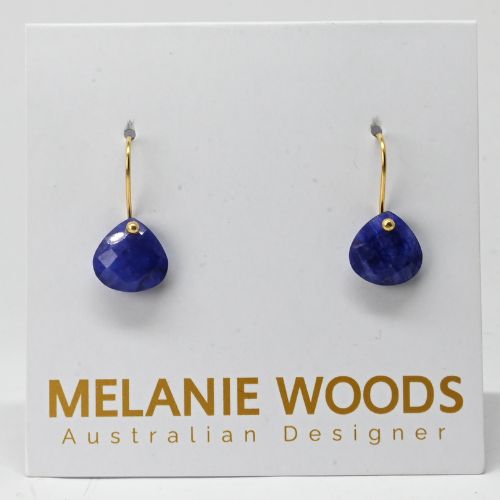 Euro Gold Gemstone Drop Earrings- A279