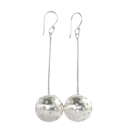 Euro  Silver Wash Earrings C335