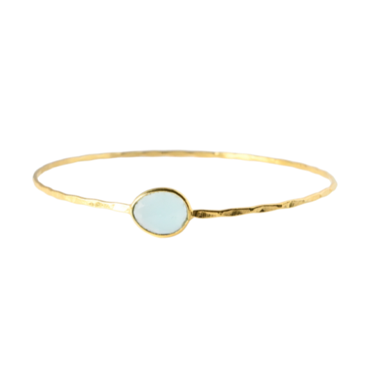 Euro Gold Bangle with gems- A278