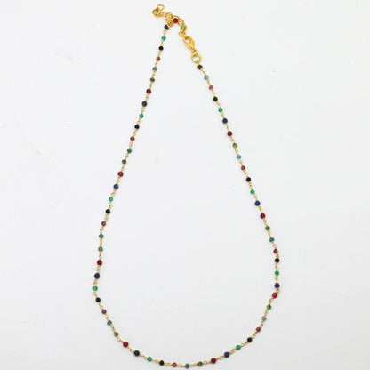 Euro gold and gem necklaces with many gem varieties A1A.
