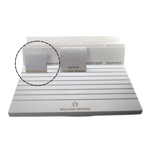 NEW White cards with earring holes available in May