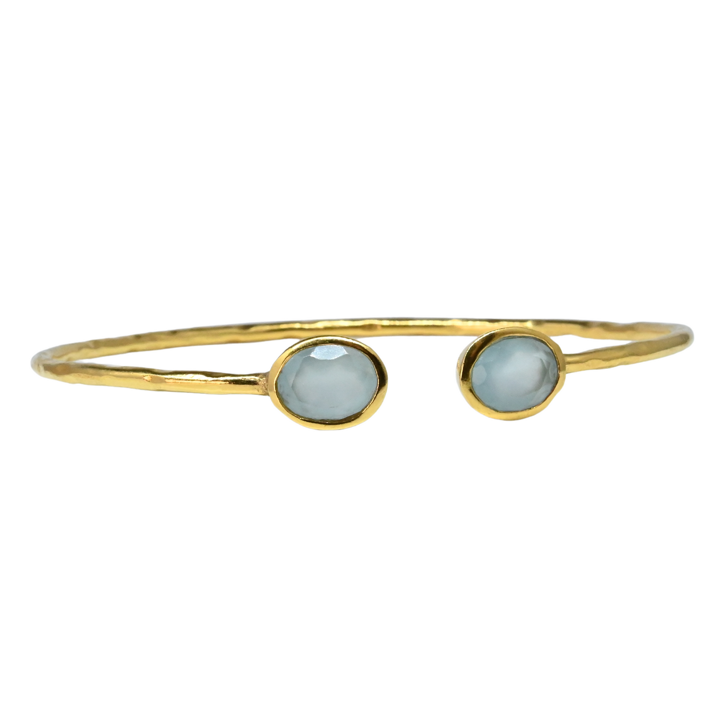 Euro Gold cuff bangle with gems- A21