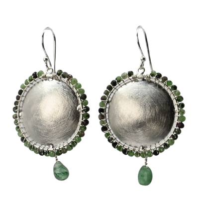 Euro Silver Gemstone Stud Earrings - C324