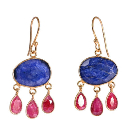 Euro Gold Gemstone Earrings-many varieties A36F
