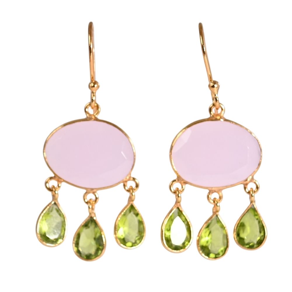 Euro Gold Gemstone Earrings-many varieties A36F