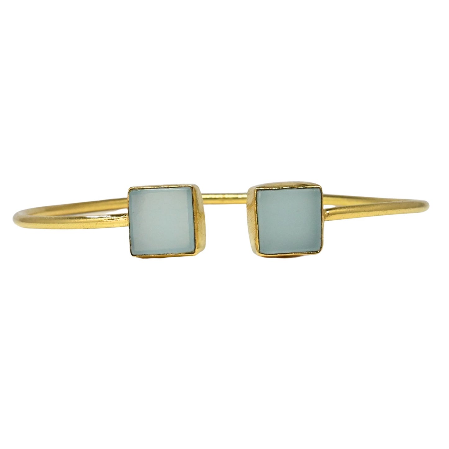 Euro Gold cuff bangle with gems- A258