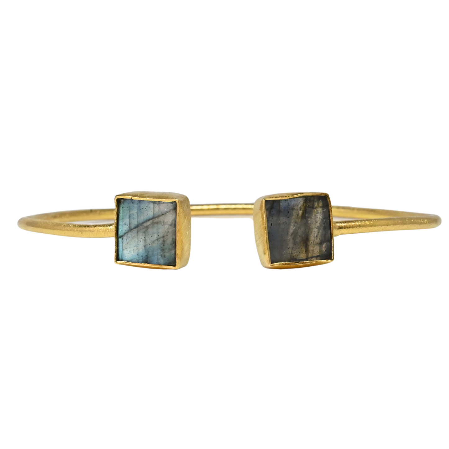 Euro Gold cuff bangle with gems- A258