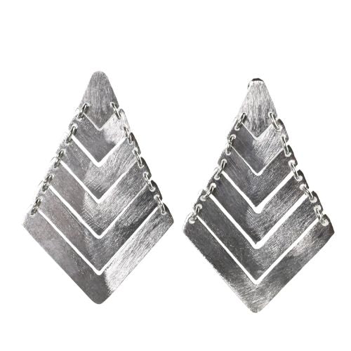 Euro  Silver Wash Earrings C452