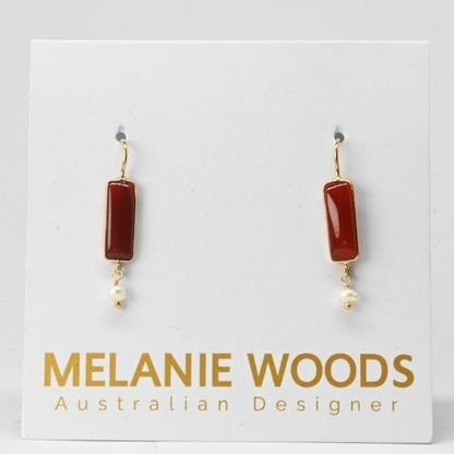Euro Gold Gemstone Earrings- A222