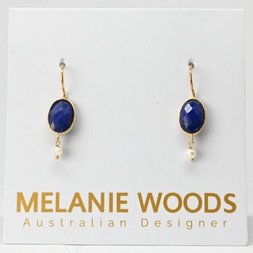 Euro Gold Classic Gemstone Earrings- A332
