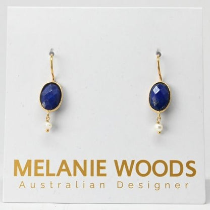 Euro Gold Classic Gemstone Earrings- A332