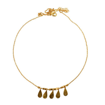 Euro Gold Petite Tassle Drop Necklace A316A