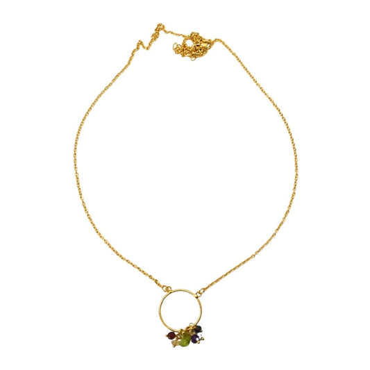 Euro Gold Petite Tassle Drop Necklace A232