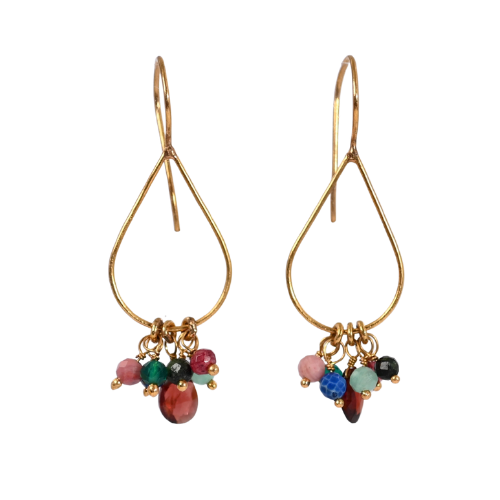 Euro Gold Gemstone Curl A358