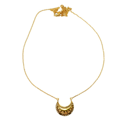 Euro Gold Petite Moon Drop Necklace A56.14.