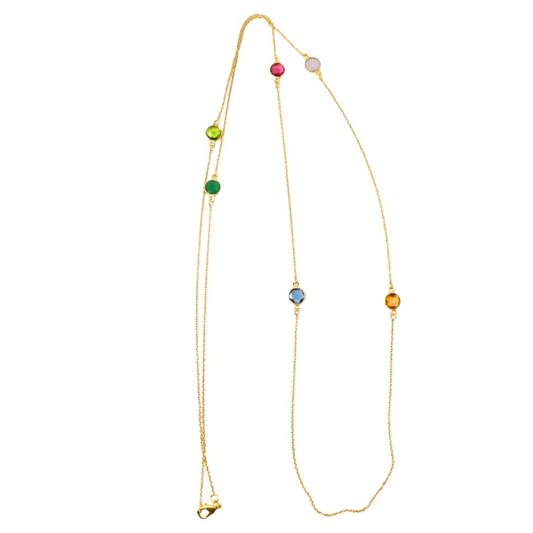 Euro Gold Gem Necklace and braceletA265