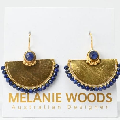 Euro Gold Gemstone Earrings- A327