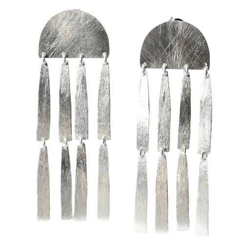 Euro  Silver Wash Jellyfish Earrings C191