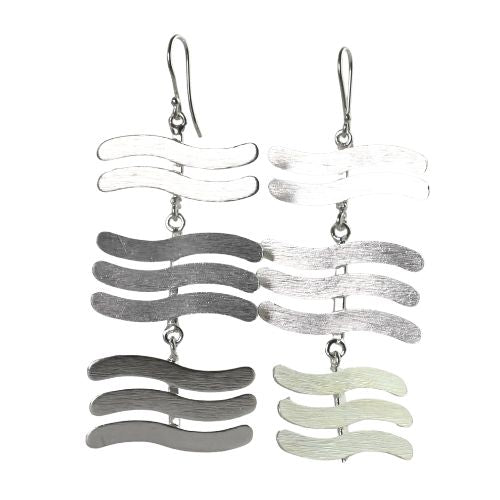 Euro  Silver Wash Earrings C454