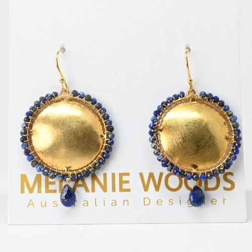 Euro Gold Gemstone Earrings- A324