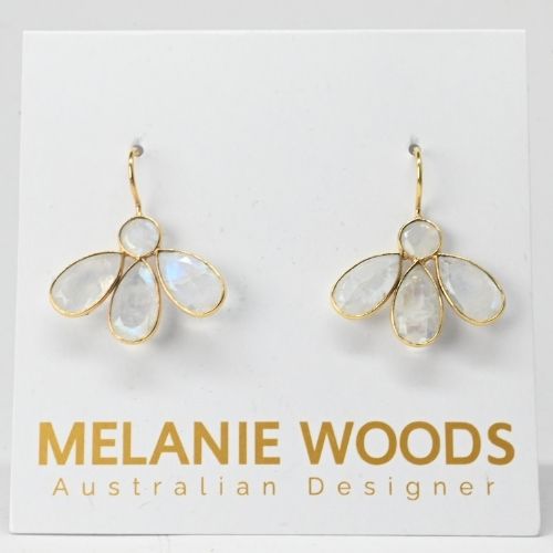 Euro Gold Gemstone Earrings- A263