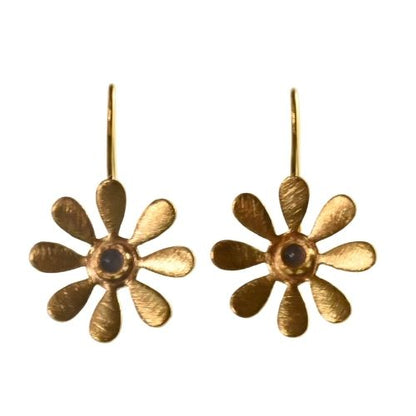 Euro Gold Gemstone Daisy Drops A316a